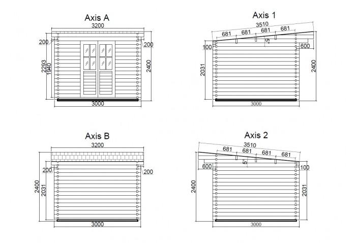 Log cabin Pau 3x3_facades-700x478