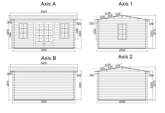 Log cabin Verona 5x4_ facades-700x478