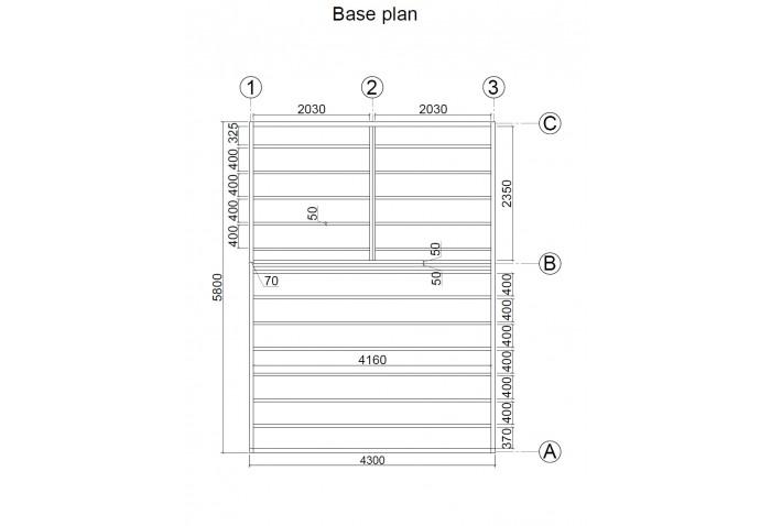 Wooden summerhouse Nottingham_base plan-700x478