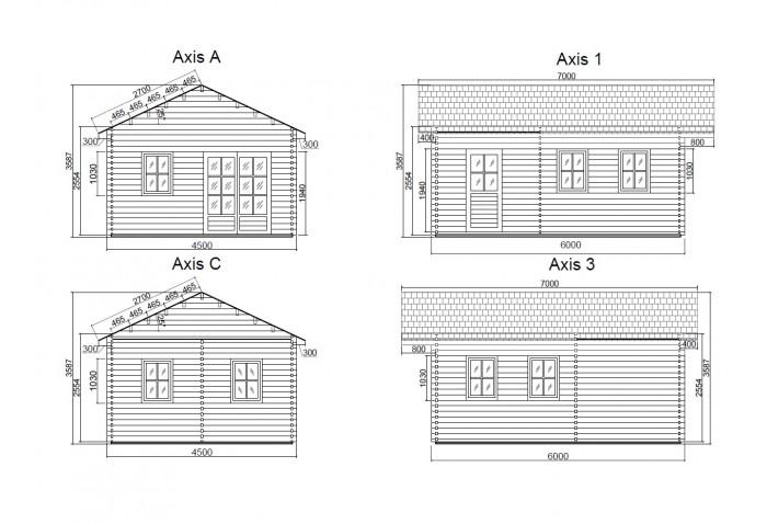 Wooden summerhouse Nottingham_facade-700x478
